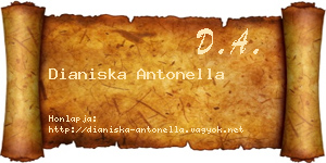 Dianiska Antonella névjegykártya